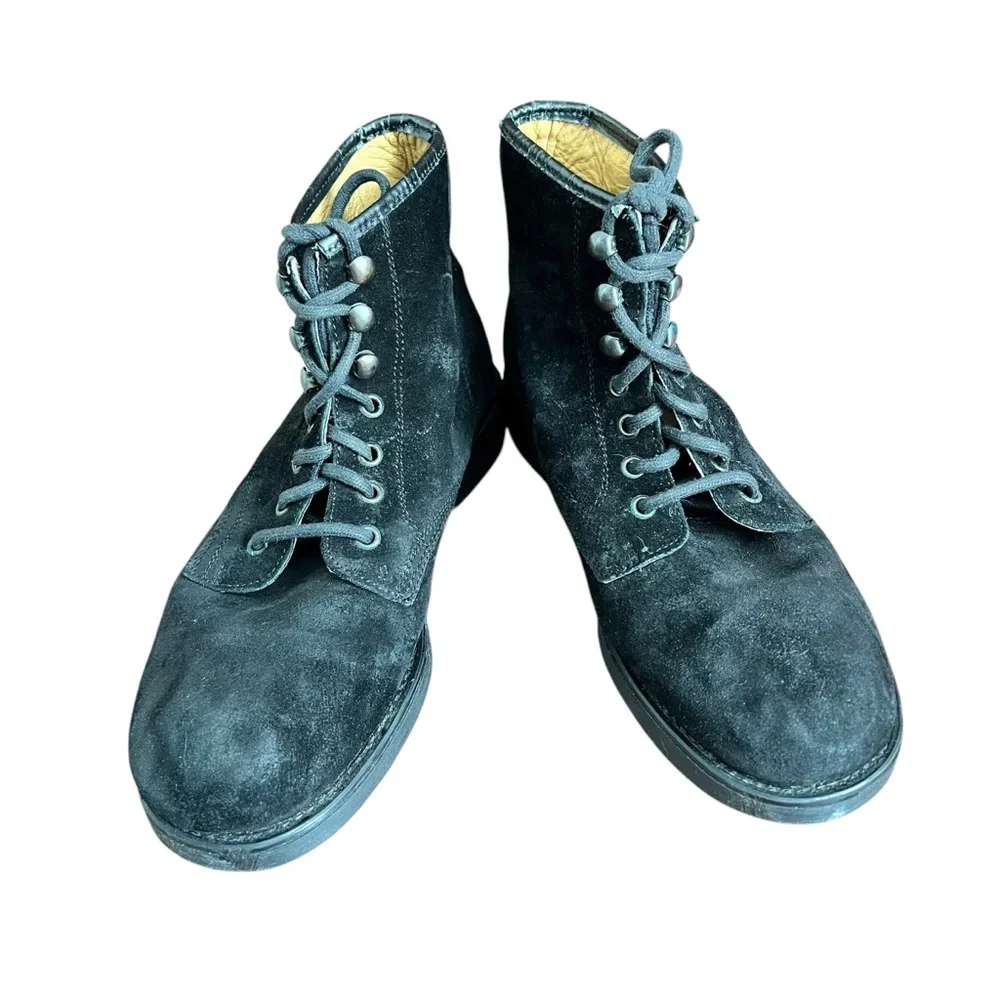 J. Crew Kenton Pacer Boots Men's 40 Suede Leather‎ Lace-Up Winter Black
